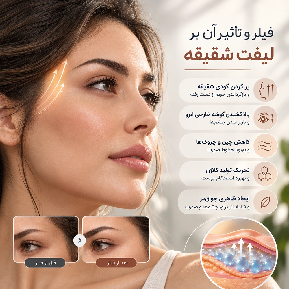 تزریق فیلر و تاثیر آن بر لیفت شقیقه